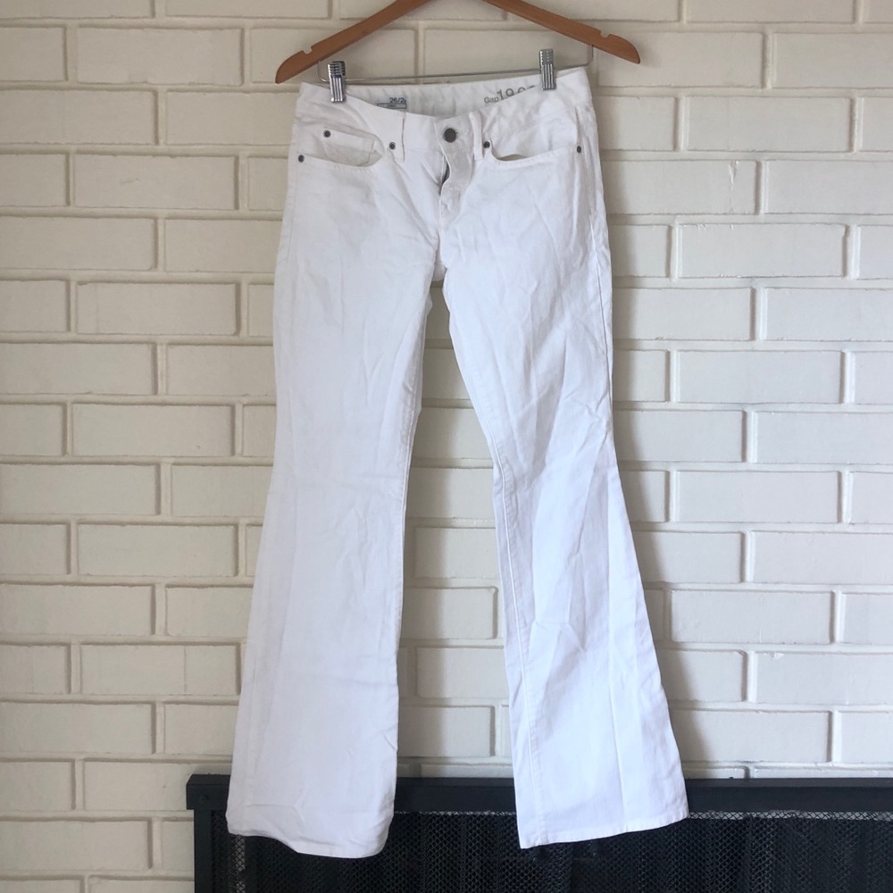 GAP 1969 White Denim Flare Jeans Like New 26 / 2P